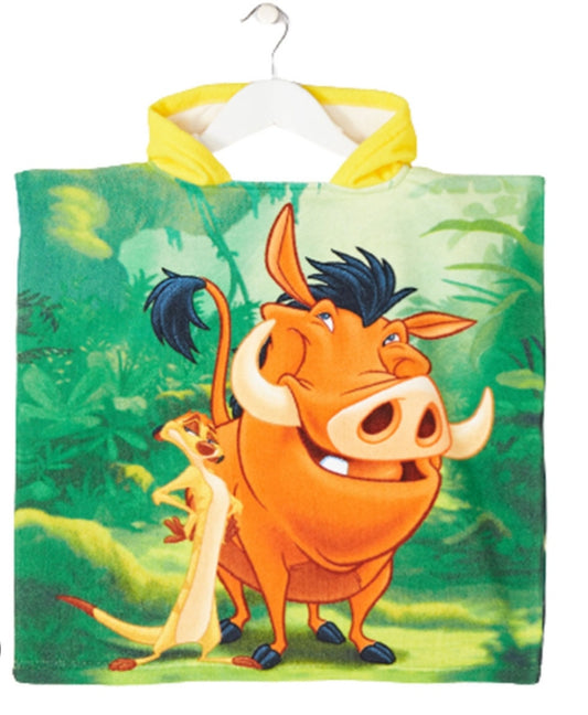 Poncho de bain roi lion